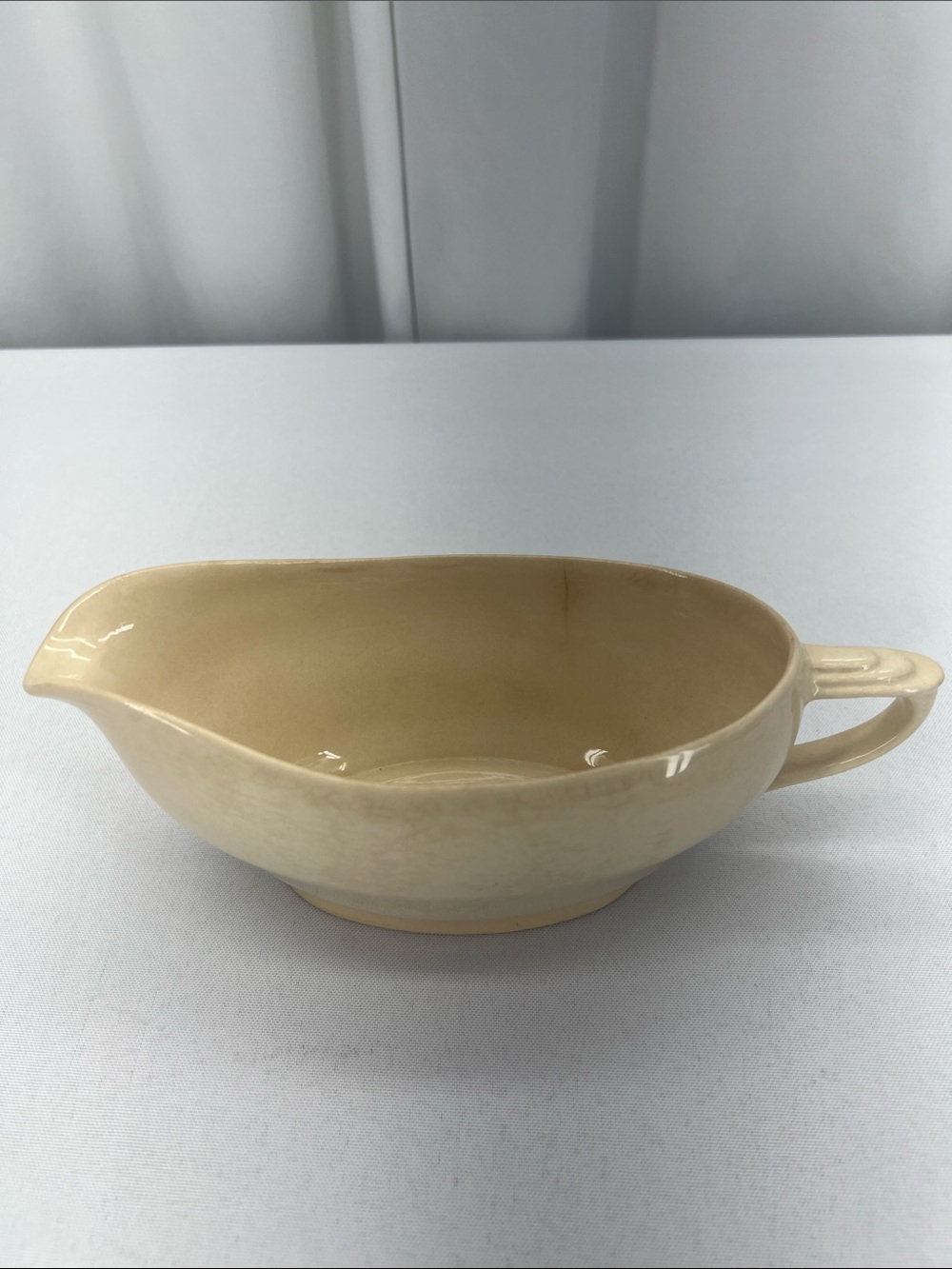 MCM Cream Toasty Ceramic Gravy Boat Dish Planter Catch All Soap Sponge